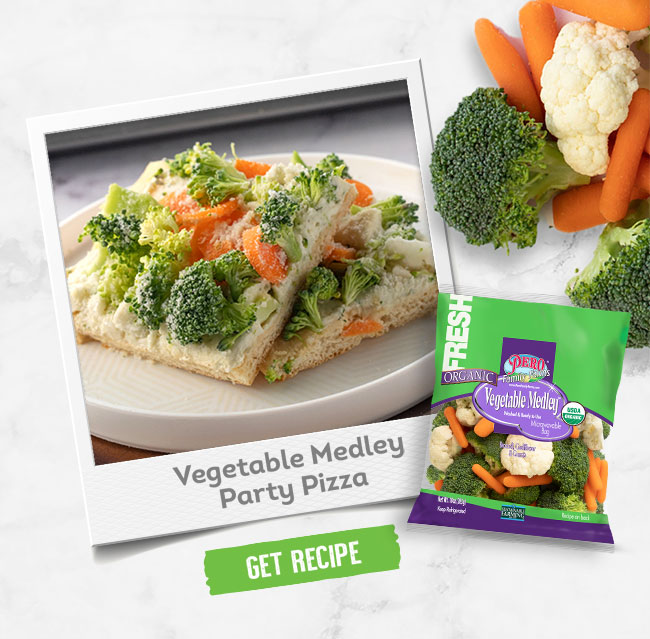 Vegetable Medley Party Pizza