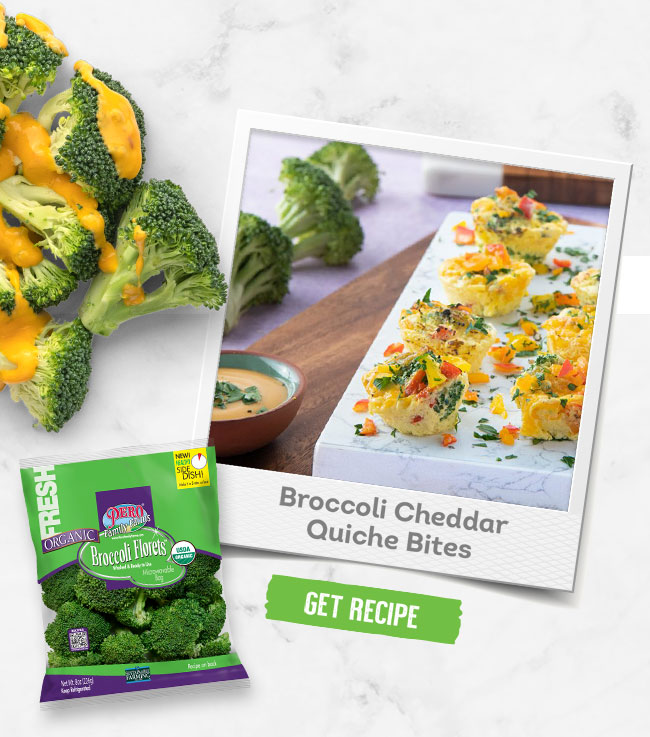 Broccoli Cheddar Quiche Bites