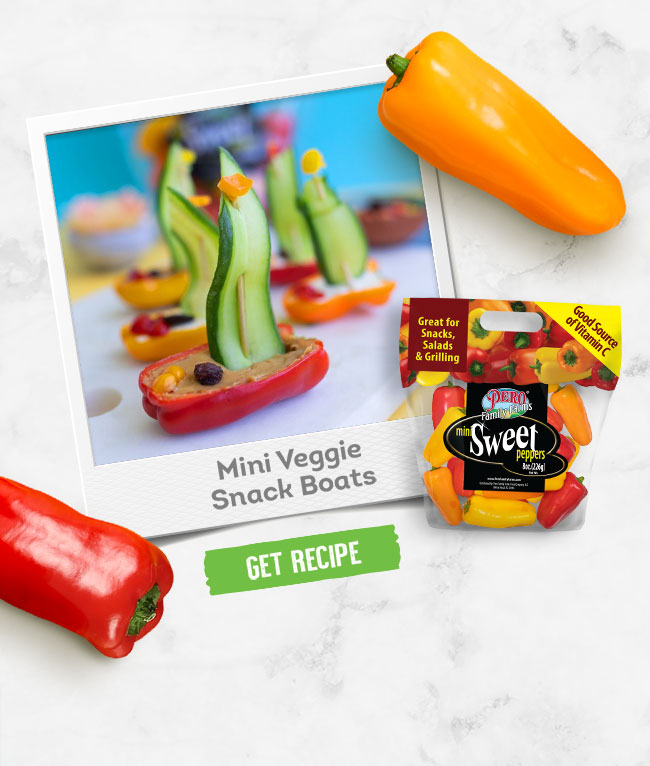 Mini Veggie Snack Boats