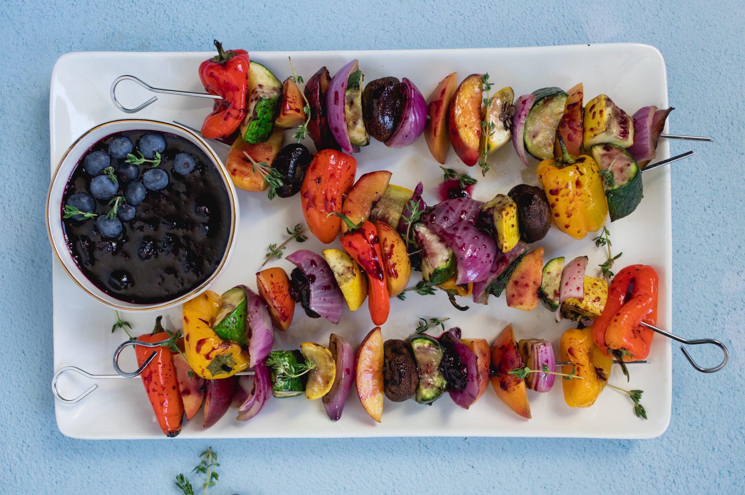 Blueberry Peach Kabobs