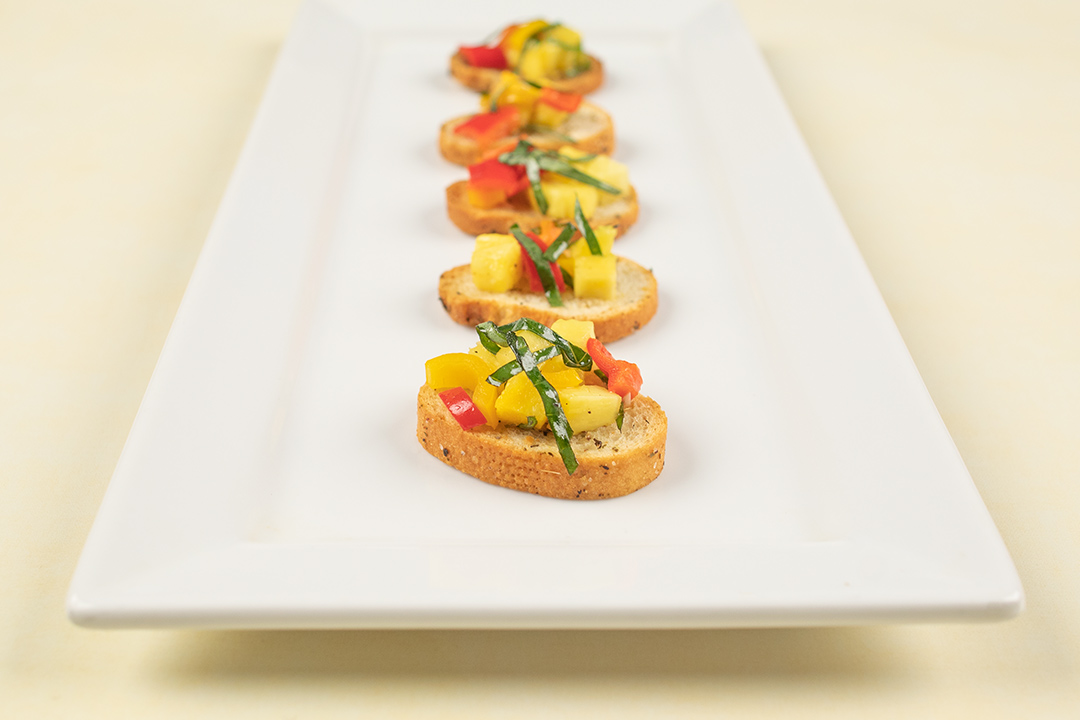 Caribbean Mini Sweet Pepper Bruschetta