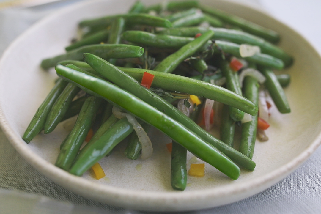 Green Beans with Caramelized Shallots