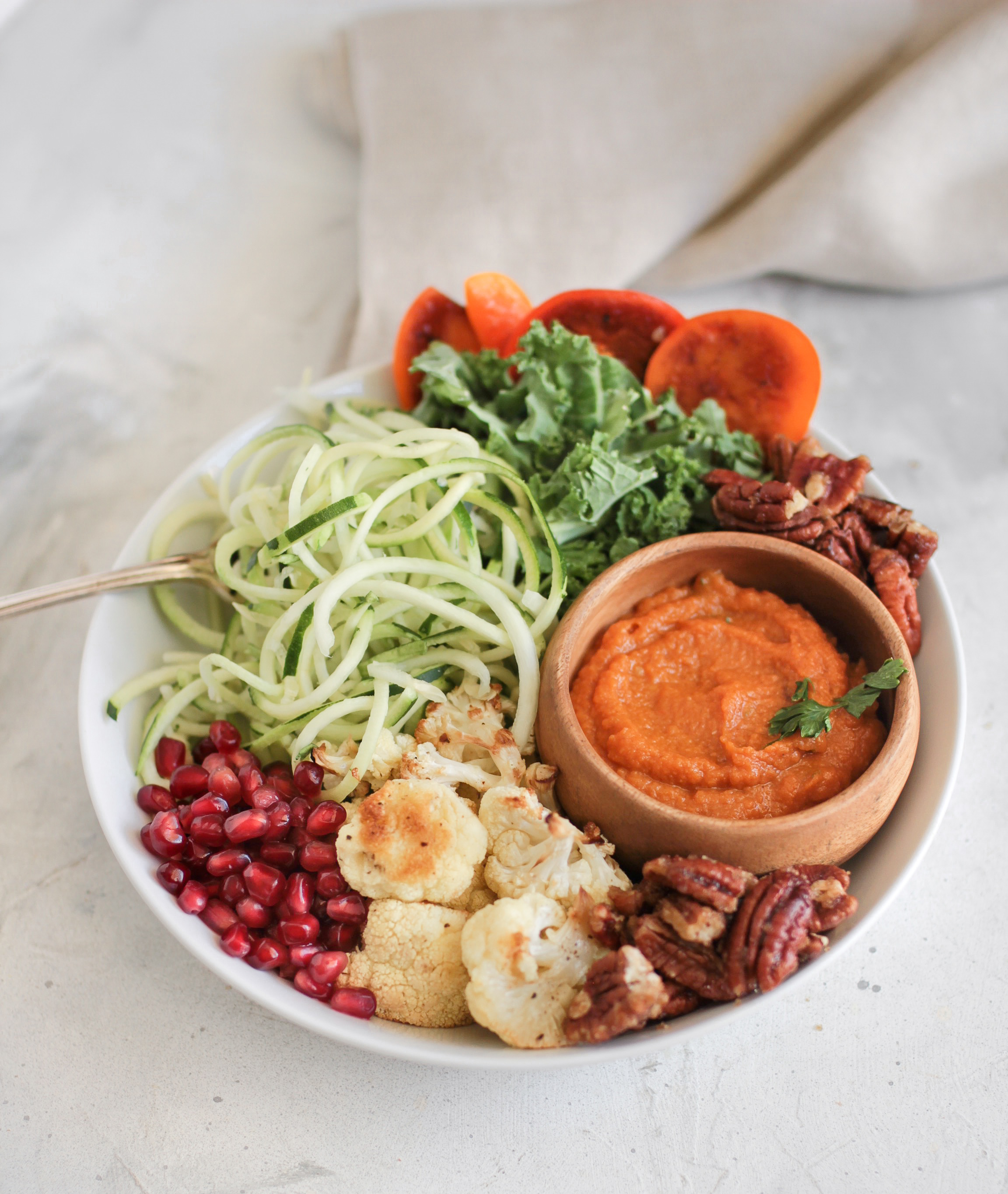 Autumn Zucchini Spiral Salad Bowl