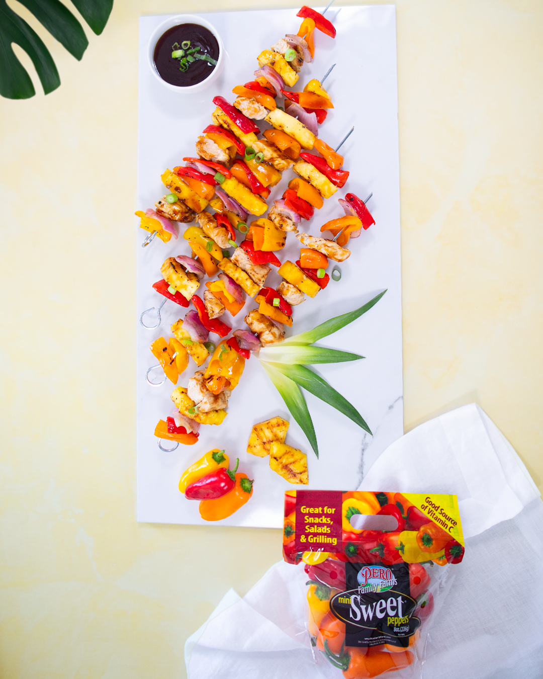 Mini Sweet Pepper Grilled Hawaiian Kabobs