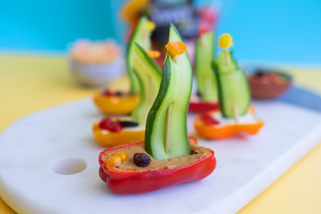 Mini Veggie Snack Boats