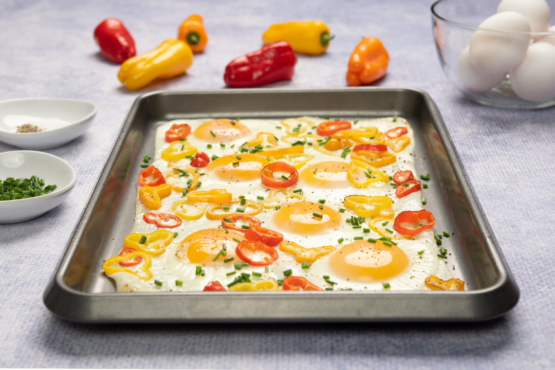 Sheet Pan Mini Sweet Peppers & Eggs