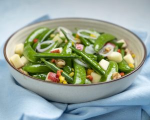 Apple Walnut Sugar Snap Peas