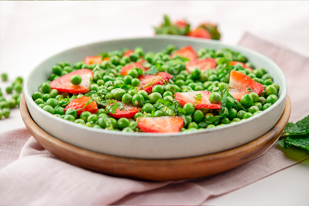 Strawberry-Mint Peas