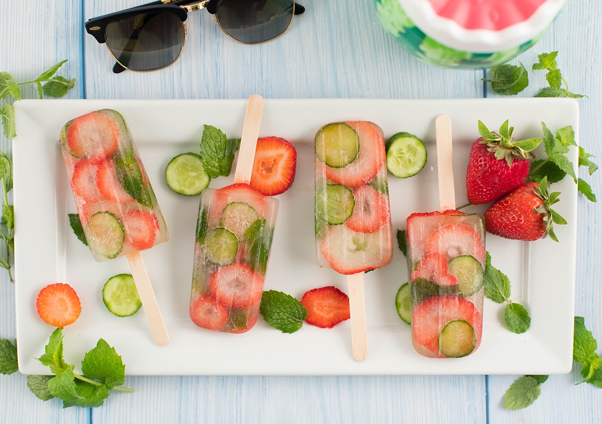 Berry Minty Cucumber Pops