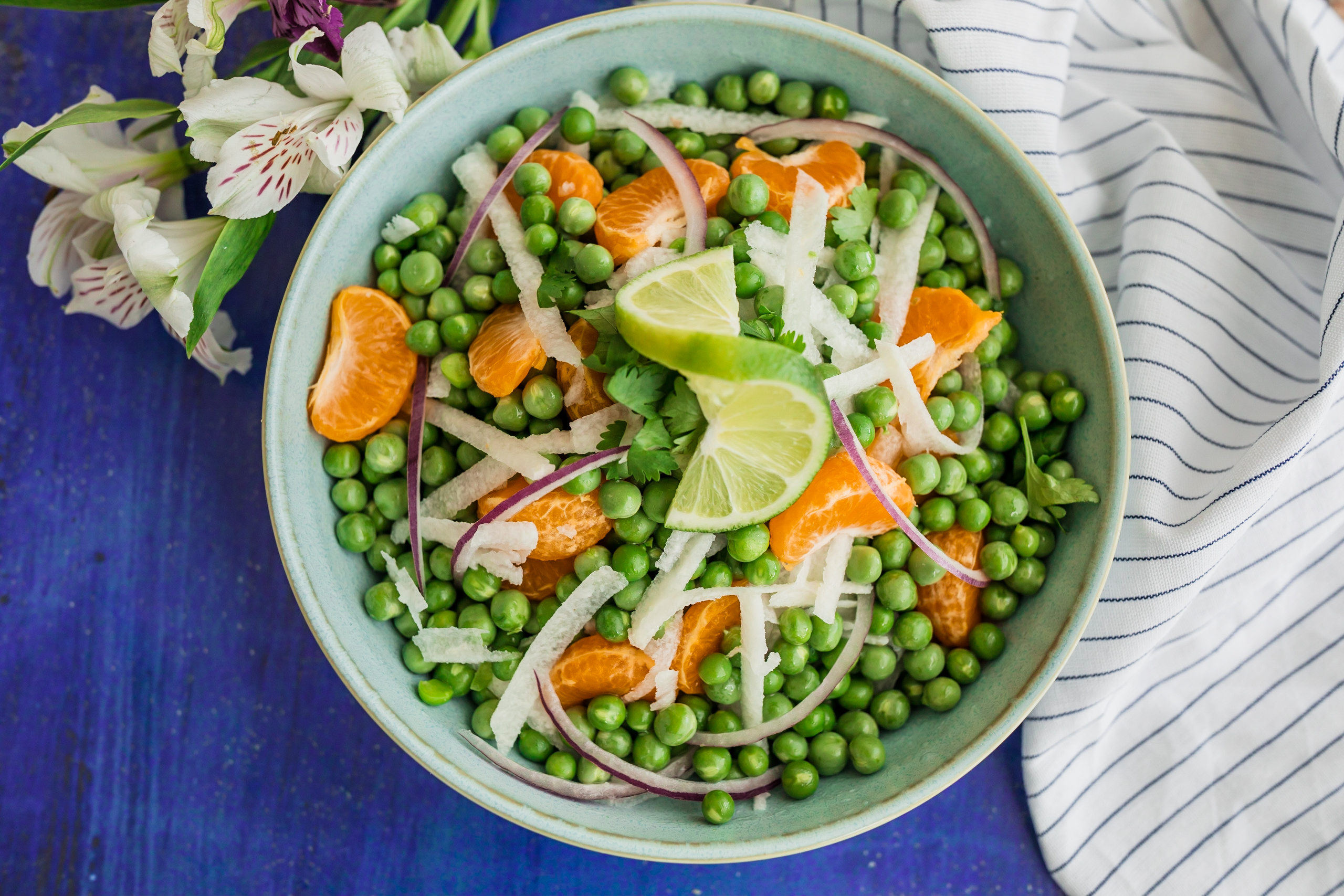 Fresh Orange & Jicama English Pea Salad