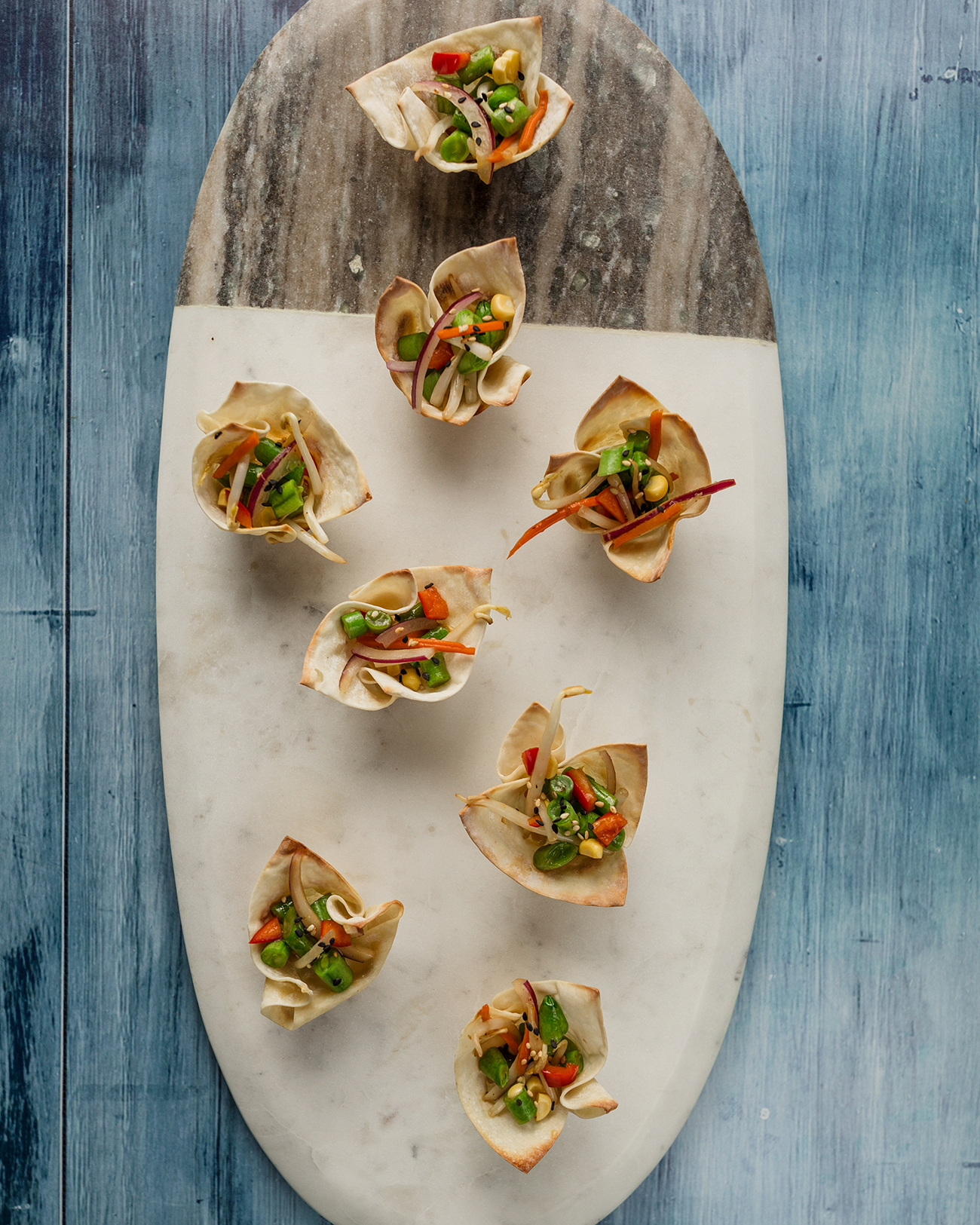 Korean BBQ Wonton Cups