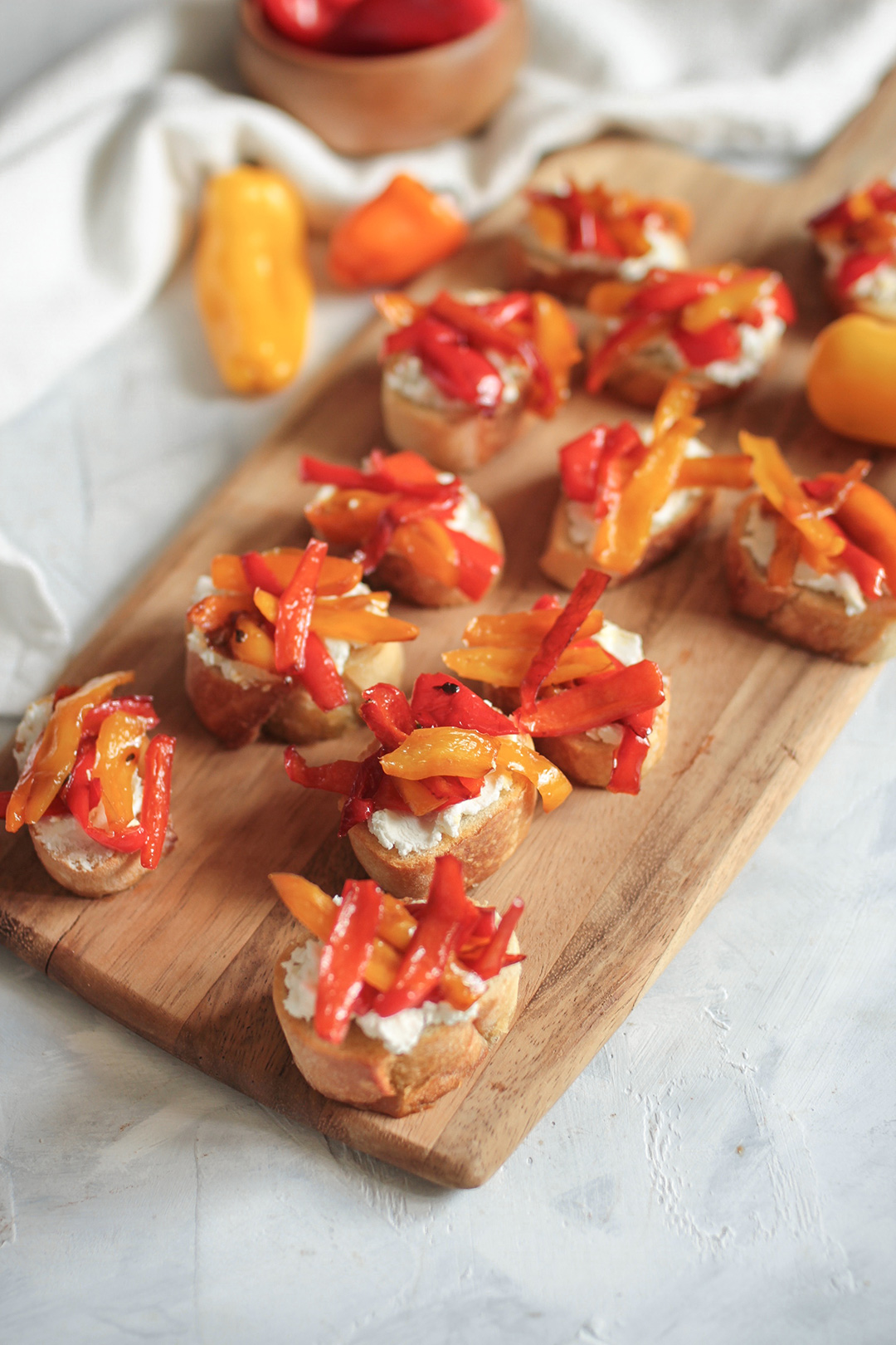 Mini Sweet Pepper Crostini