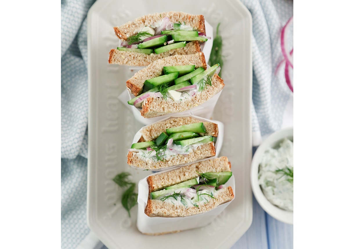 Greek Cucumber Sandwich