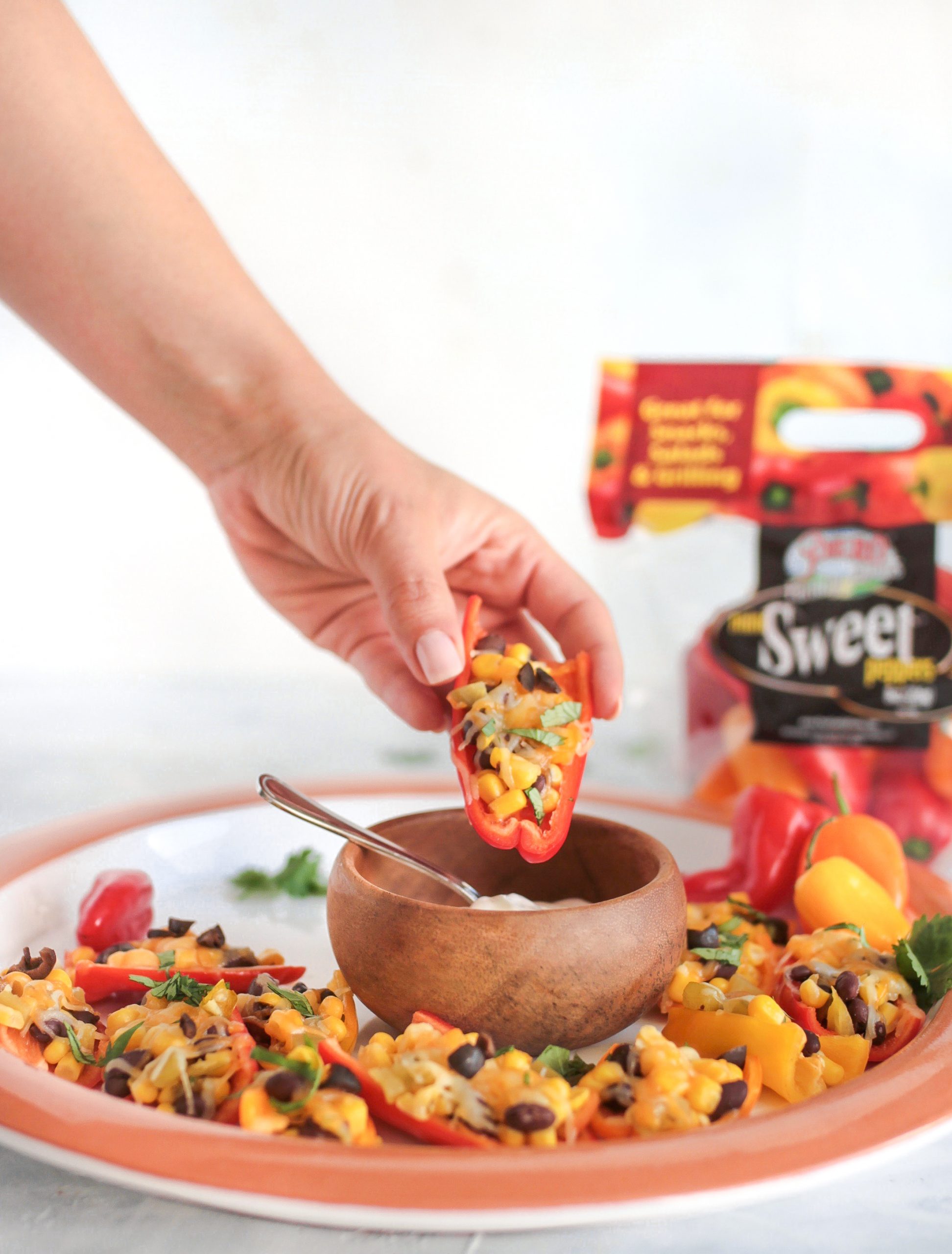 Mini Sweet Pepper Nachos