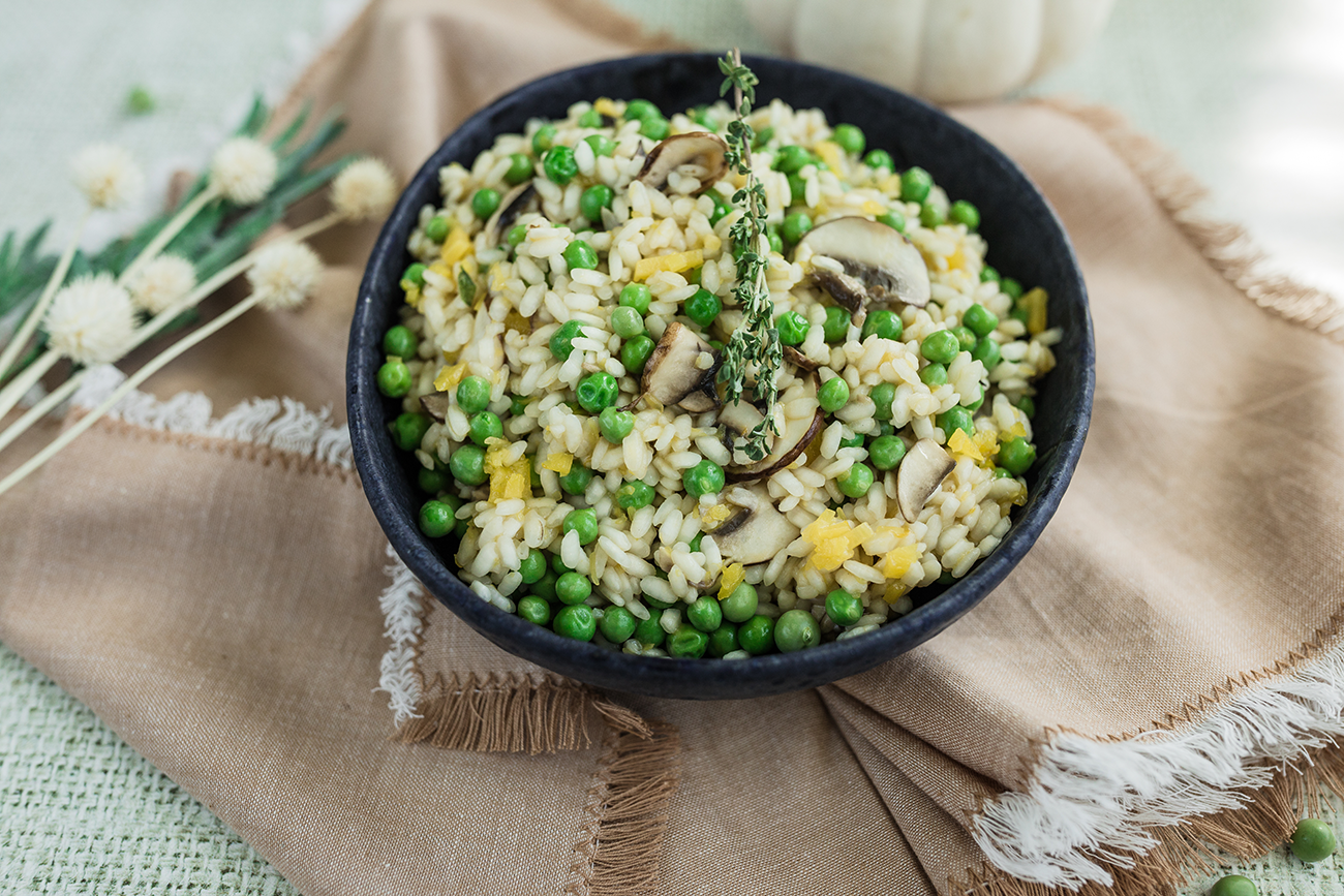 English Pea & Pumpkin Risotto