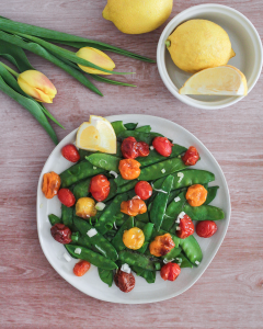 Blistered Tomato Snow Peas