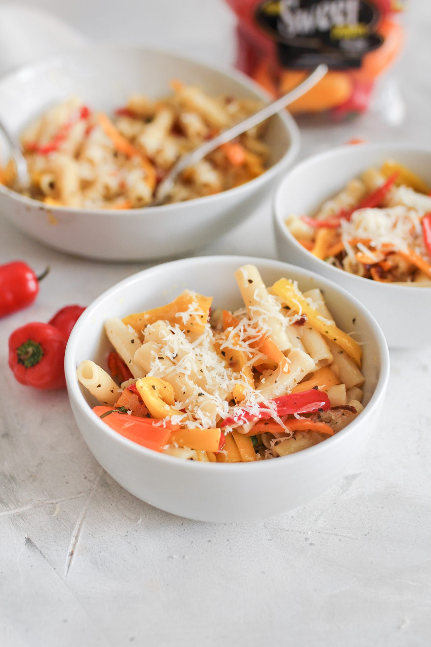 Ziti Pasta with Herb Mini Sweet Peppers