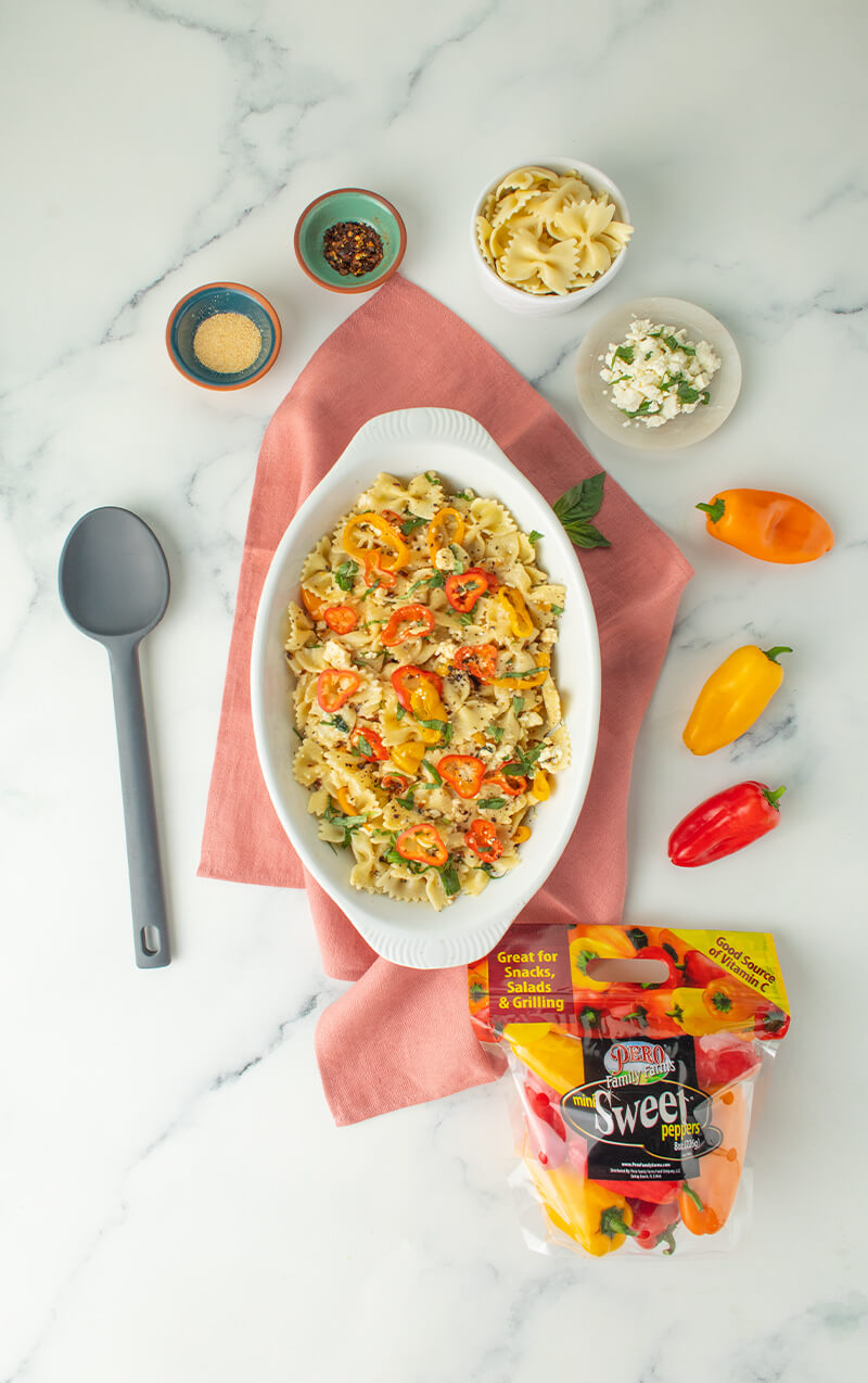 Baked Feta & Mini Sweet Pepper Pasta