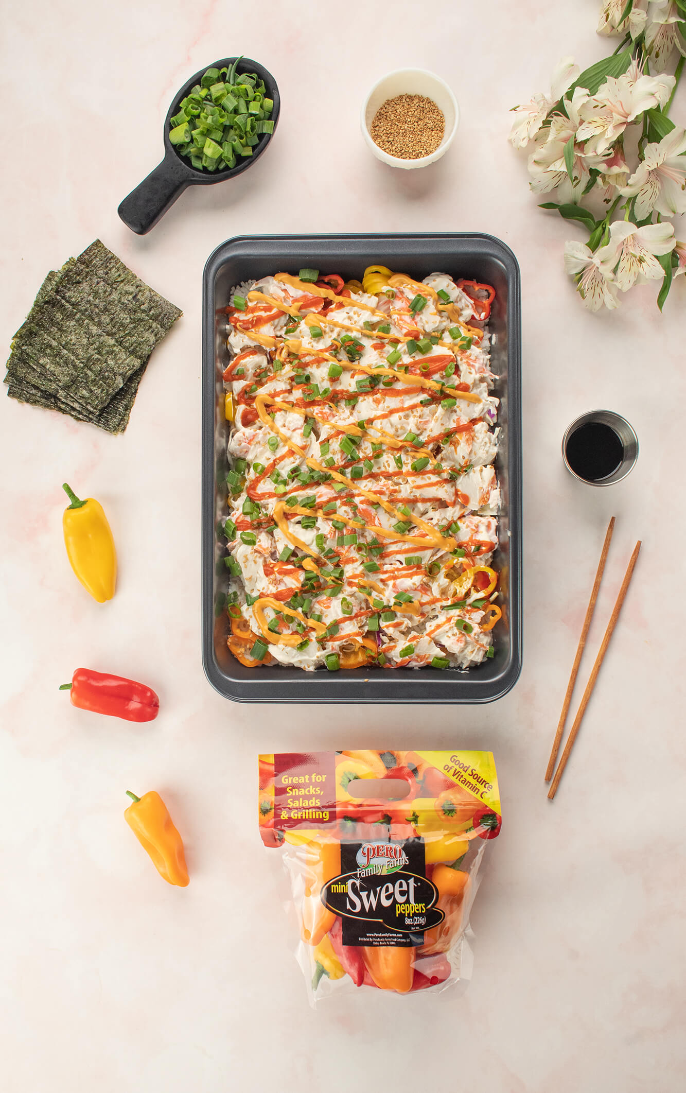 Mini Sweet Pepper Sushi Bake