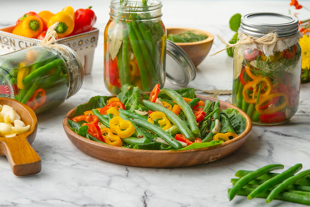 Pickled Green Beans and Mini Sweet Peppers
