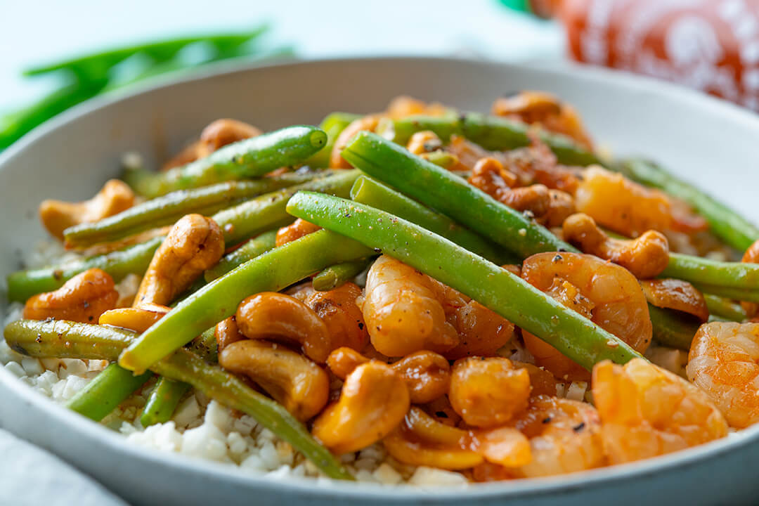 Sriracha Shrimp & Green Bean Stir Fry