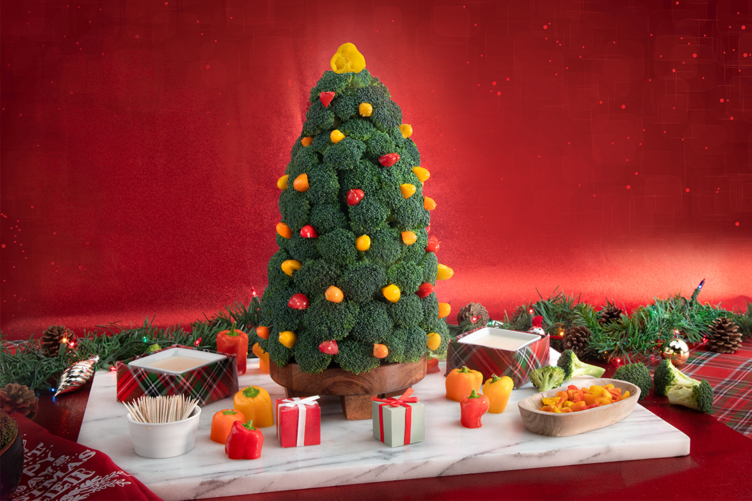 Broccoli Christmas Tree Appetizer