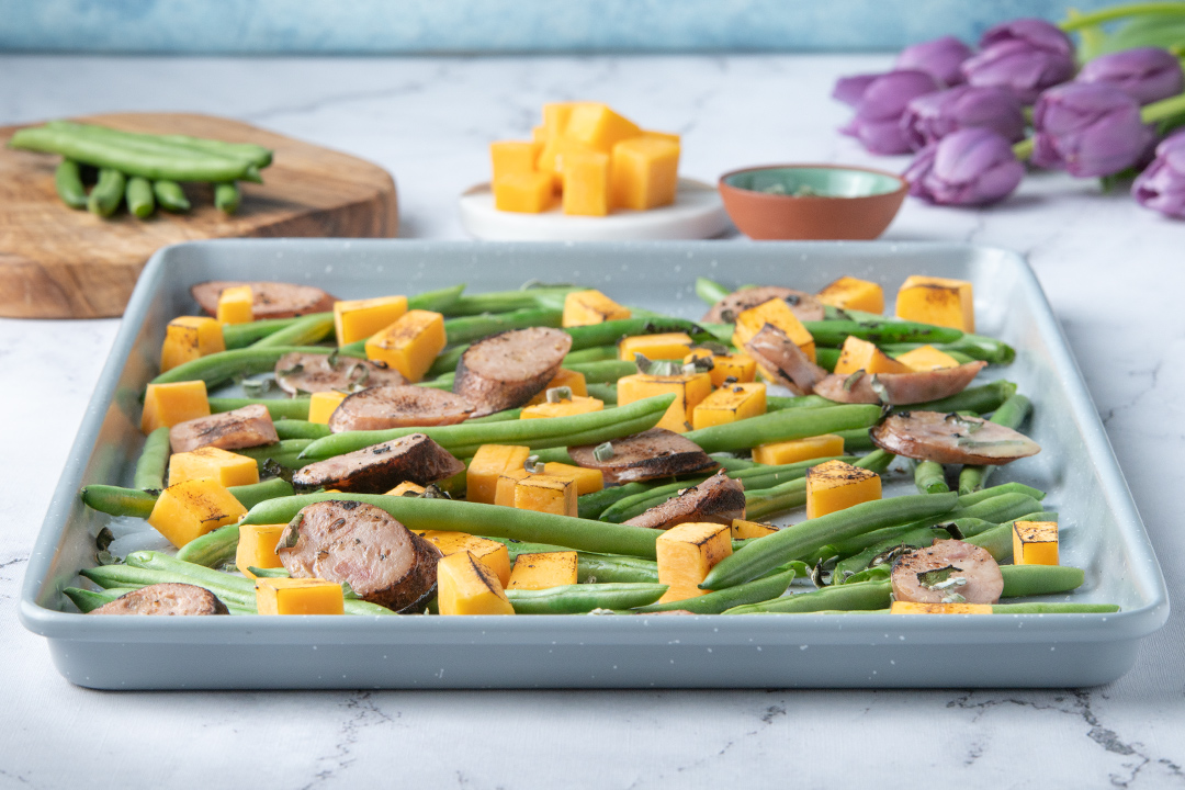 Chicken Apple Sausage with Butternut & Green Beans