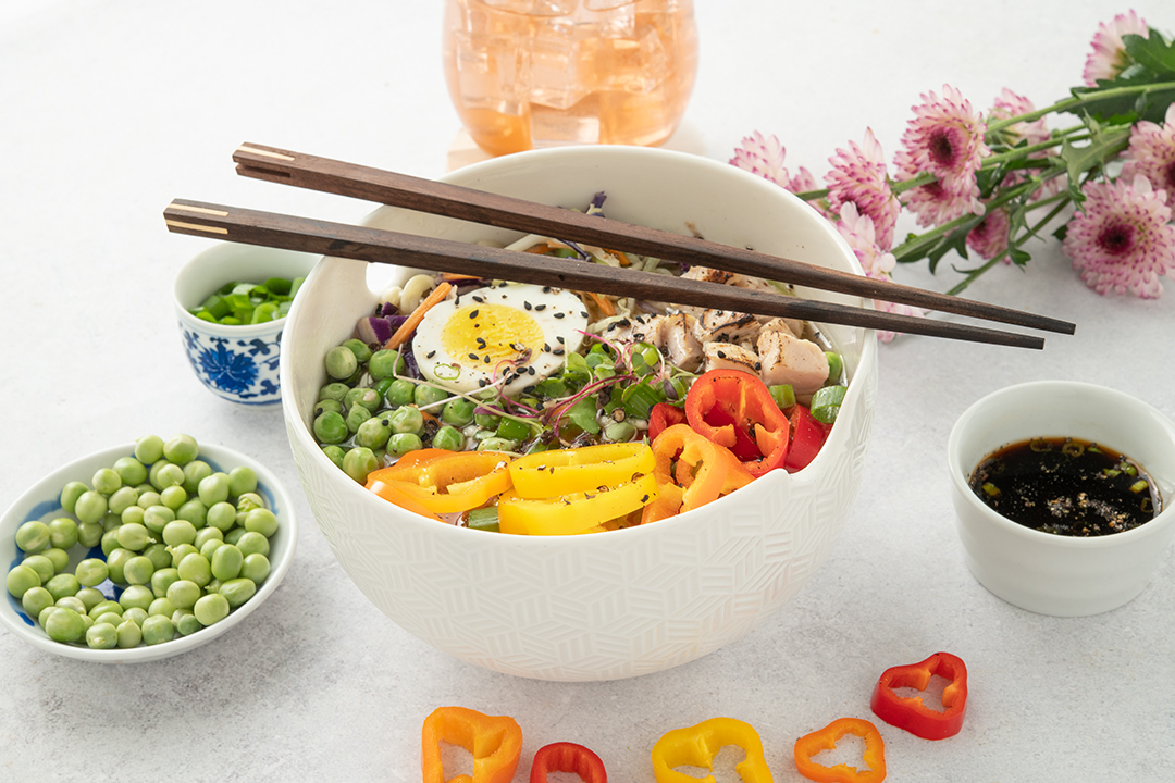 Chicken & Veggie Ramen Noodle Bowl