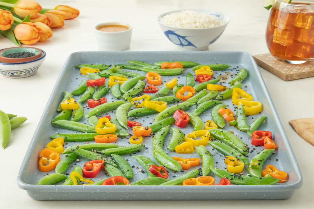 Snap Pea Sheet Pan Snack