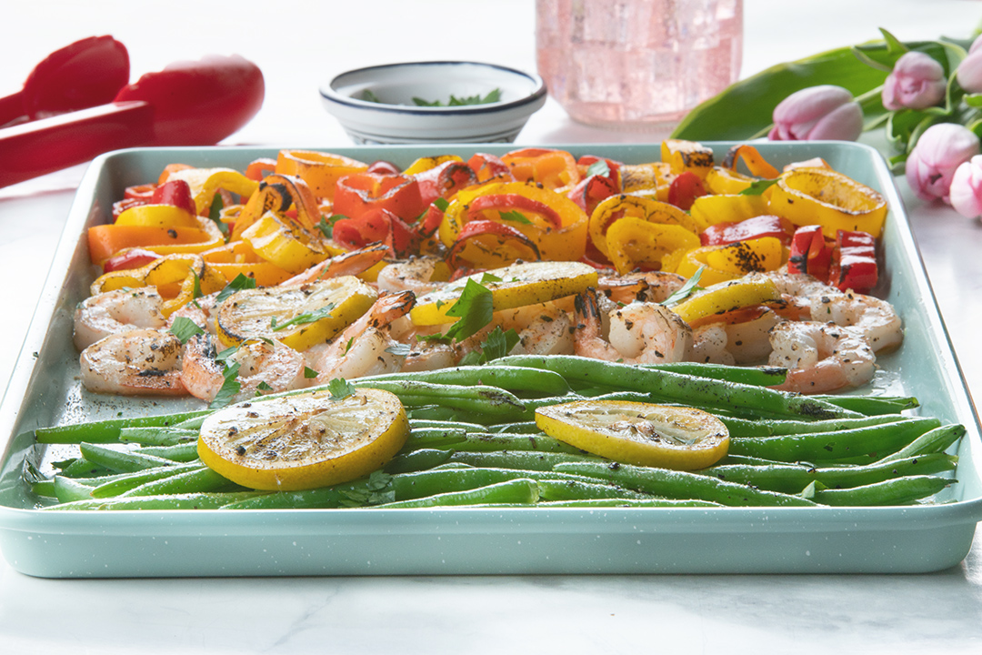 Shrimp Scampi Sheet Pan with Green Beans