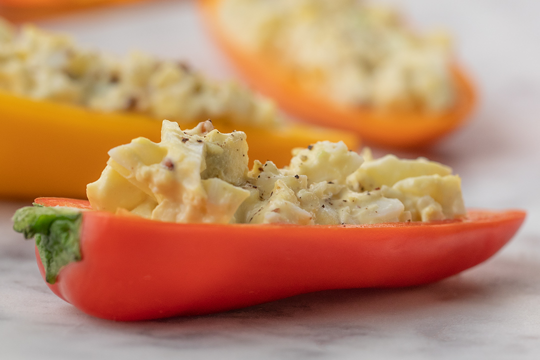 Egg Salad Mini Sweet Peppers