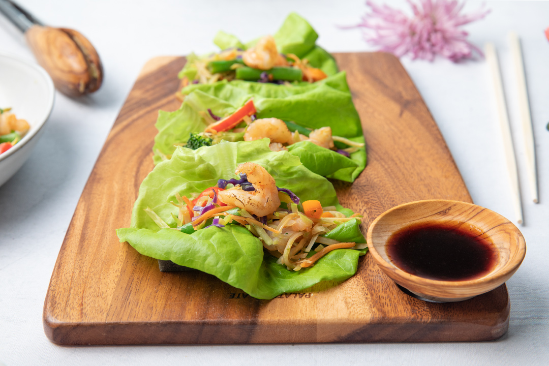 Shrimp Stir Fry Lettuce Wraps