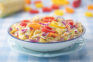 Vegetable Slaw Macaroni Salad