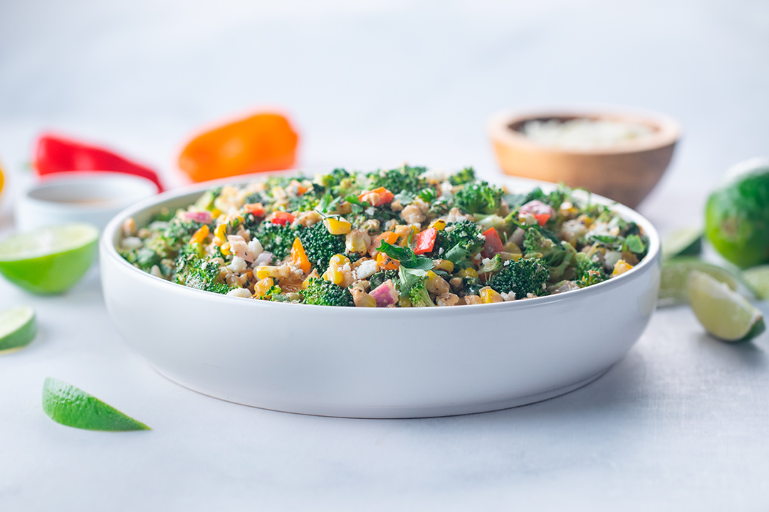 Grilled Elote Broccoli Salad